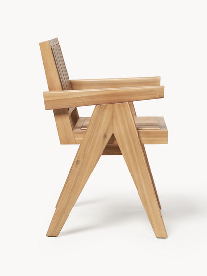 Westwing Silla Para Exterior Con Reposabrazos De Madera De Acacia Sissi