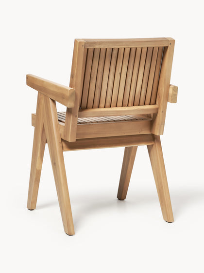 Westwing Silla Para Exterior Con Reposabrazos De Madera De Acacia Sissi