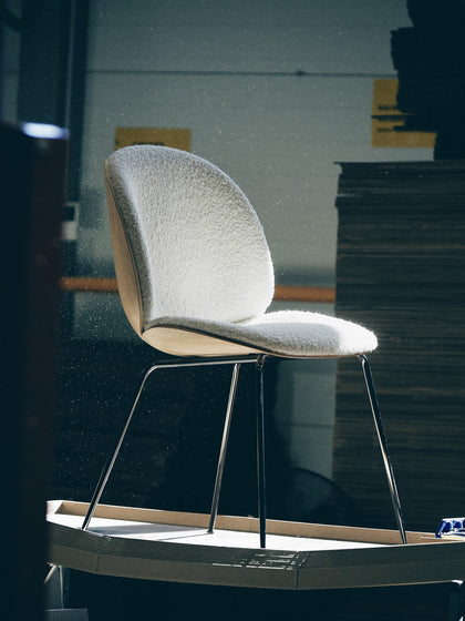 Westwing Silla Tapizada En Tejido Bouclé Con Asiento Beetle