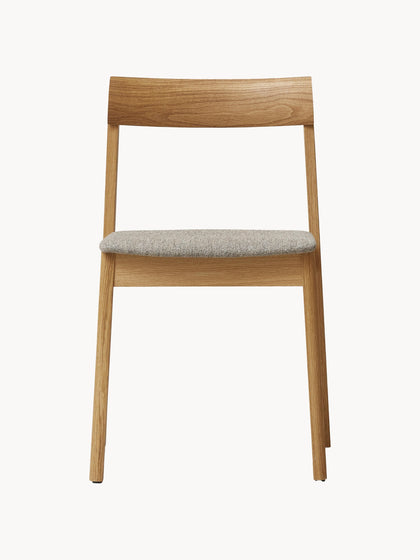 Westwing Sillas Apilables De Madera De Roble Con Asiento Tapizado Blueprint 2 Uds