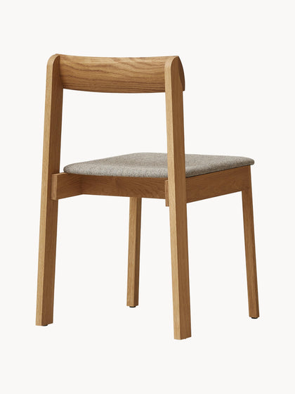 Westwing Sillas Apilables De Madera De Roble Con Asiento Tapizado Blueprint 2 Uds