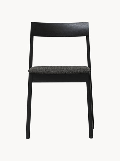 Westwing Sillas Apilables De Madera De Roble Con Asiento Tapizado Blueprint 2 Uds