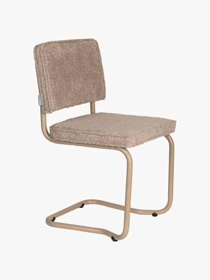 Westwing Sillas cantilever de borreguillo Kink 2 uds