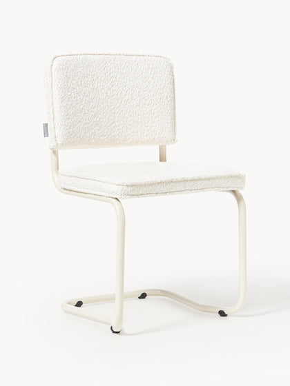 Westwing Sillas cantilever de borreguillo Kink 2 uds