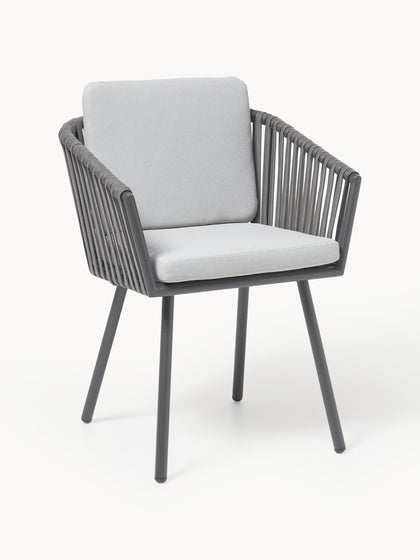 Westwing Sillas con reposabrazos de jardín Malo 2 uds