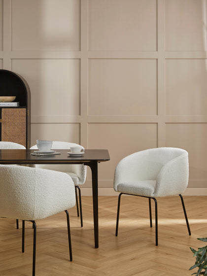 Westwing Sillas Con Reposabrazos En Tejido Bouclé Alani 2 uds