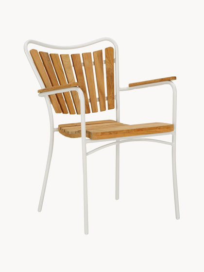 Westwing Sillas de exterior de madera de teca Ellen 2 uds