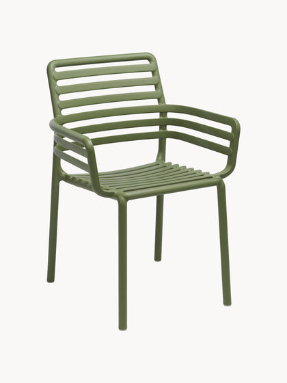 Westwing Sillas de jardín apilables con reposabrazos Doga 2 uds