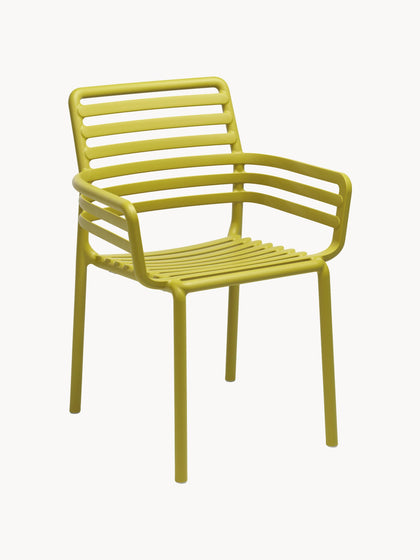 Westwing Sillas de jardín apilables con reposabrazos Doga 2 uds