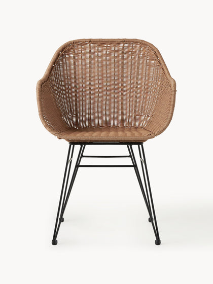 Westwing Sillas De Ratán Con Reposabrazos Costa 2 uds