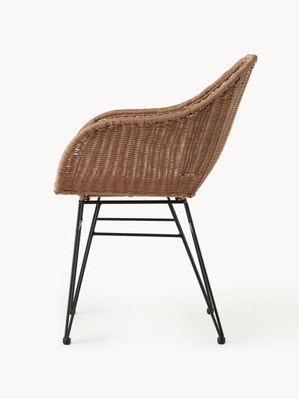 Westwing Sillas De Ratán Con Reposabrazos Costa 2 uds