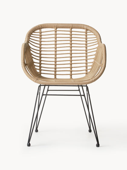 Westwing Sillas De Ratán Con Reposabrazos Costa 2 uds