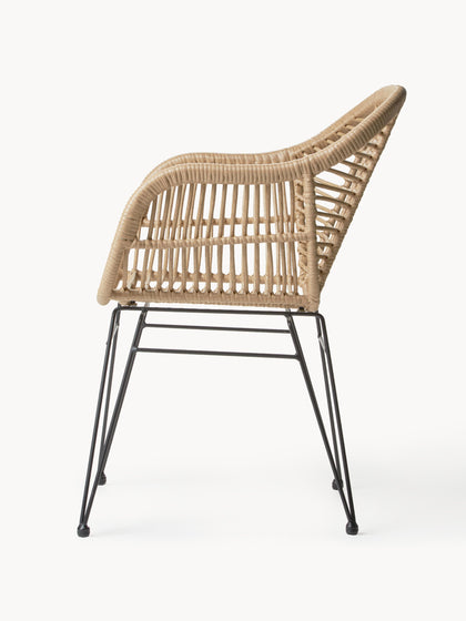 Westwing Sillas De Ratán Con Reposabrazos Costa 2 uds