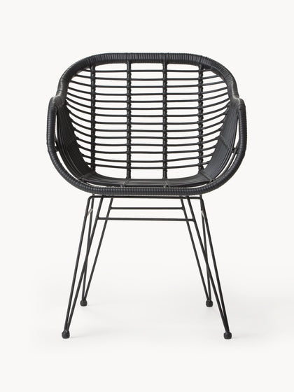 Westwing Sillas De Ratán Con Reposabrazos Costa 2 uds