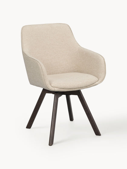 Westwing Sillas giratorias con reposabrazos Alison 2 uds