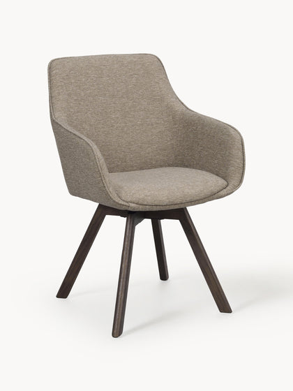 Westwing Sillas giratorias con reposabrazos Alison 2 uds