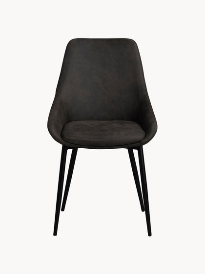 Westwing Sillas Tapizadas En Cuero Sintético Sierra 2 uds