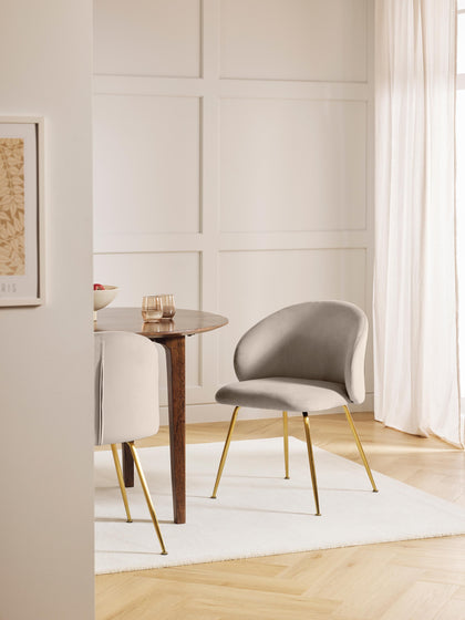 Westwing Sillas Tapizadas En Terciopelo Luisa 2 uds