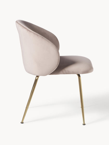 Westwing Sillas Tapizadas En Terciopelo Luisa 2 uds