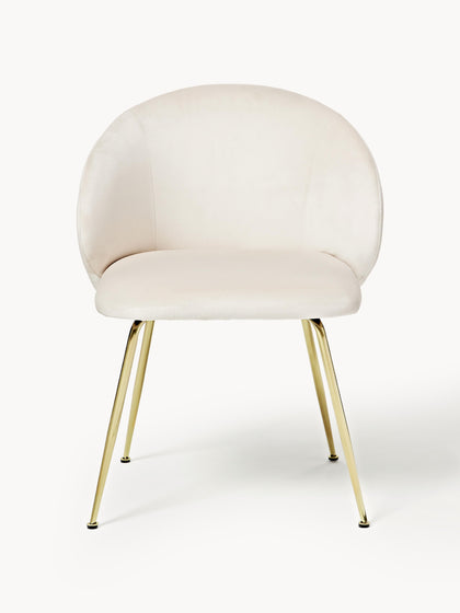 Westwing Sillas Tapizadas En Terciopelo Luisa 2 uds