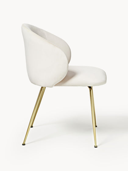 Westwing Sillas Tapizadas En Terciopelo Luisa 2 uds