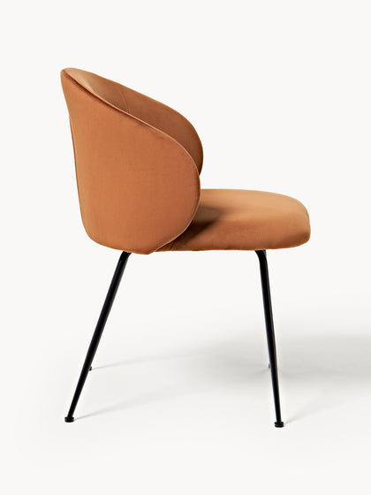 Westwing Sillas Tapizadas En Terciopelo Luisa 2 uds