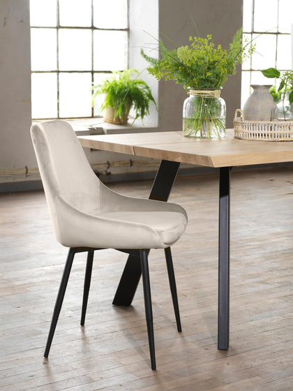 Westwing Sillas Tapizadas En Terciopelo Sierra 2 uds