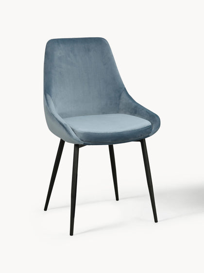 Westwing Sillas tapizadas en terciopelo Sierra 2 uds