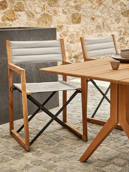 Westwing Sillón Artesanal Para Exterior De Madera De Teca Loft