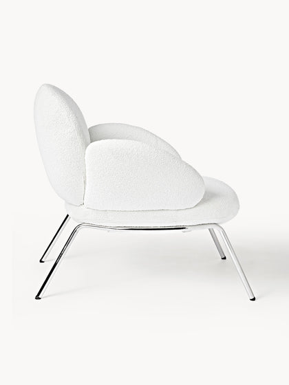 Westwing Sillón Cóctel En Tejido Bouclé Con Patas De Metal Luan