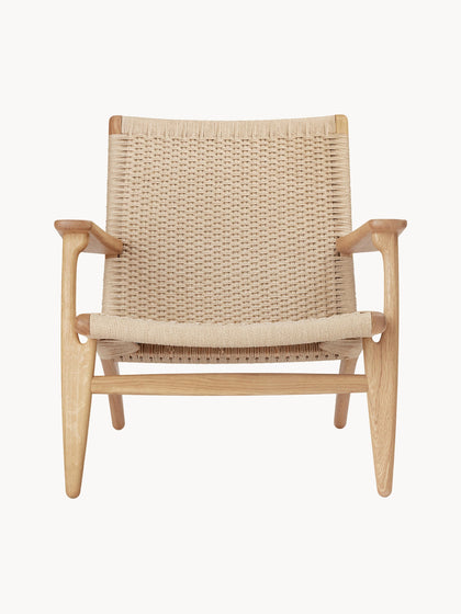 Westwing Sillón con asiento y respaldo tejidos a mano CH25