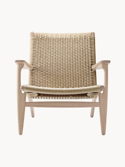 Westwing Sillón con asiento y respaldo tejidos a mano CH25