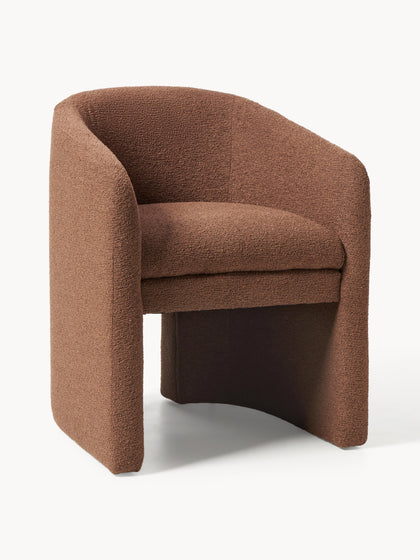 Westwing Sillón con reposabrazos en tejido bouclé Mairo