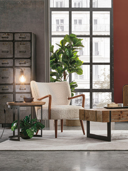 Westwing Sillón De Borreguillo Con Reposabrazos Moritz