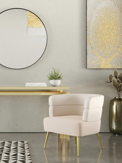 Westwing Sillón De Terciopelo Diseño Retro Sandwich