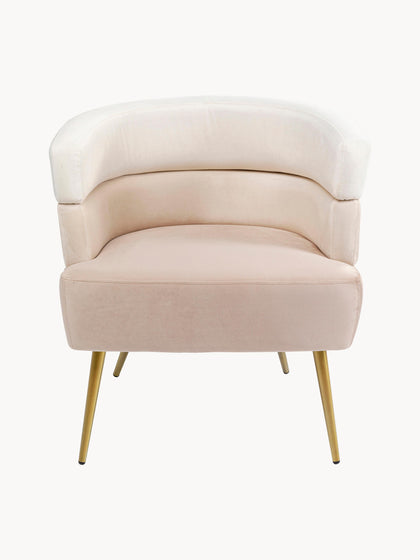 Westwing Sillón De Terciopelo Diseño Retro Sandwich