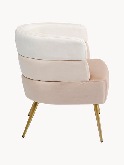 Westwing Sillón De Terciopelo Diseño Retro Sandwich