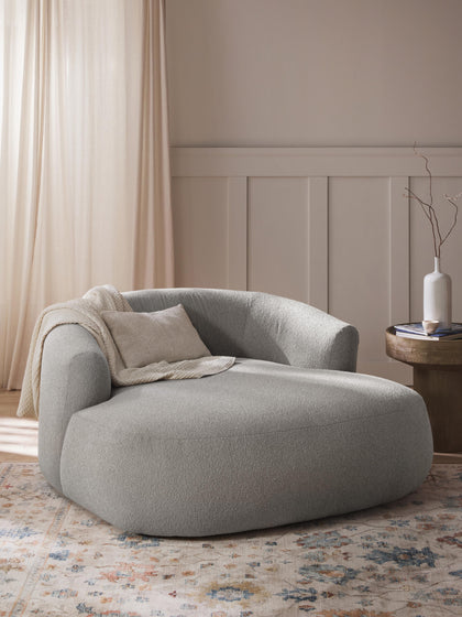 Westwing Sillón Lounge Grande En Tejido Bouclé Sofia