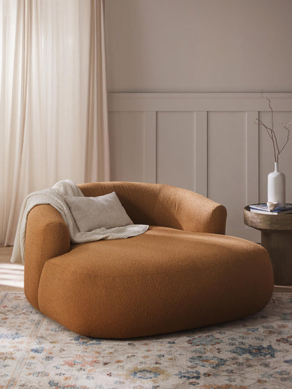 Westwing Sillón Lounge Grande En Tejido Bouclé Sofia