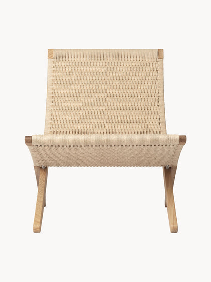 Westwing Sillón plegable con asiento y respaldo tejidos a mano MG501 Cuba