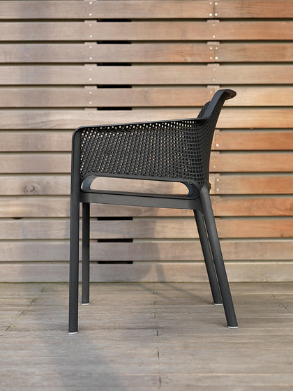 Westwing Sillones De Jardín Apilables Con Reposabrazos Net 2 Uds