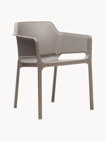 Westwing Sillones de jardín apilables con reposabrazos Net 2 uds