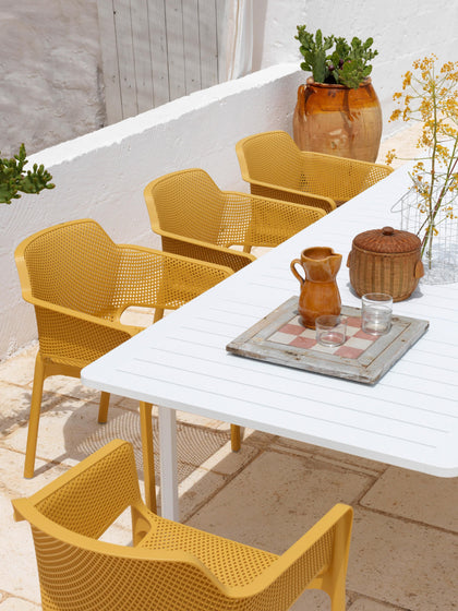 Westwing Sillones De Jardín Apilables Con Reposabrazos Net 2 Uds