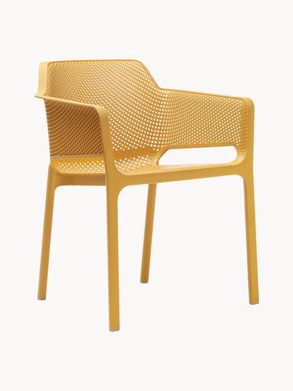 Westwing Sillones de jardín apilables con reposabrazos Net 2 uds