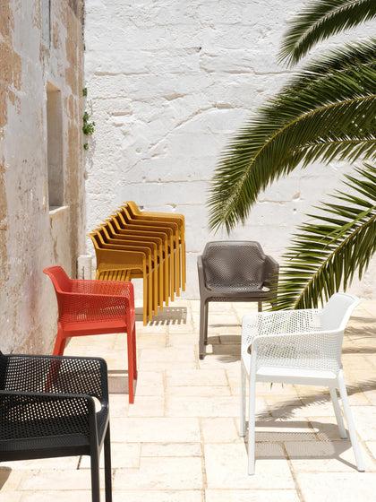 Westwing Sillones De Jardín Apilables Con Reposabrazos Net 2 Uds