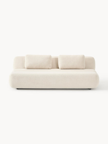 Westwing Sofá cama en borreguillo Caterpillar (3 plazas)