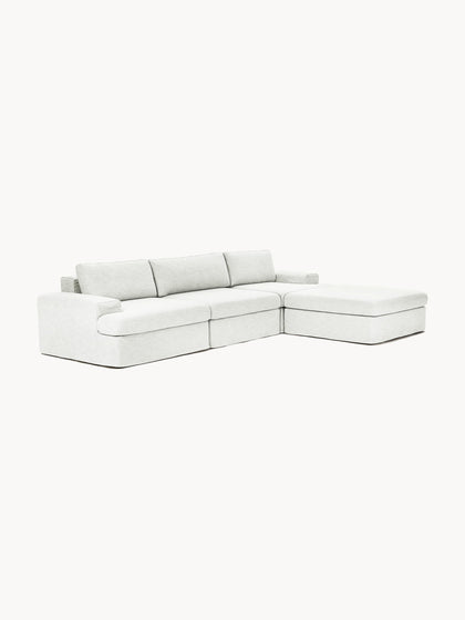 Westwing Sofá Modular Con Reposapiés Izquierdo/derecho Russell (4 Plazas) Desenfundable