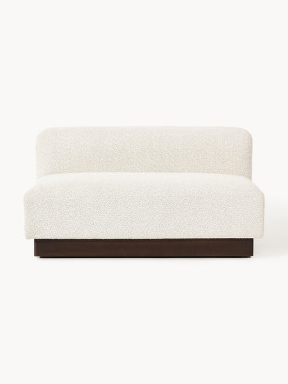 Westwing Sofá modular de borreguillo bouclé Natalie (2 plazas)