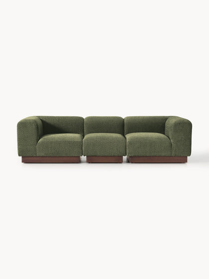 Westwing Sofá modular de borreguillo bouclé Natalie (3 plazas)