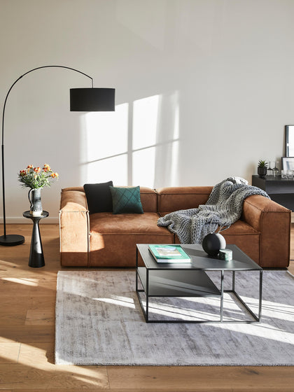 Westwing Sofá Modular De Cuero Reciclado Lennon (3 plazas)